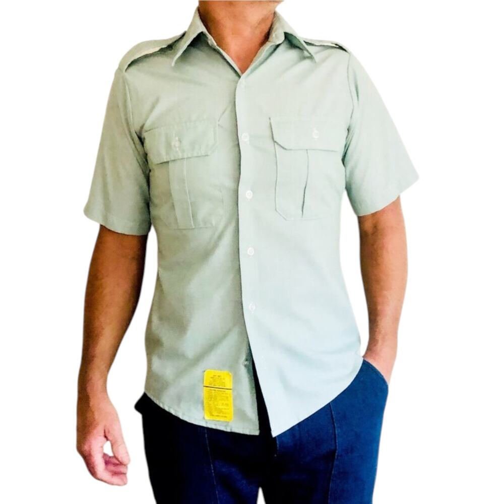 DSCP Garrison Collection Green Military Army Uniform Shirt Short Sleeve 16.5 M